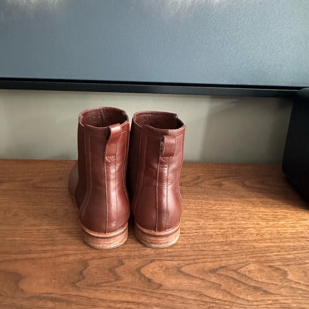 Poppy Barley Rich Brown Leather Ankle Boots - Picture 3 of 8